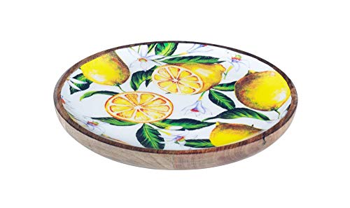 G&S Provence Großer Teller mit Zitronenmotiv, Durchmesser 22,5 cm
