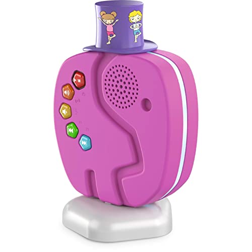 TechniSat TECHNIFANT - Audioplayer und Nachtlicht für Kinder im Elefanten-Look (mit Audio-Inhalten bespielbares und wechselbares Hütchen, Bluetooth, Akku - kein Internet und kein ABO) pink