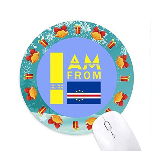 I am from Cape Verde Mousepad Round Rubber Mouse Pad Weihnachtsgeschenk