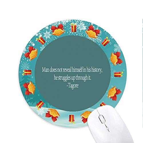 Qoutes Healing Sentiments Man Never Reveal History Mousepad Round Rubber Mouse Pad Weihnachtsgeschenk