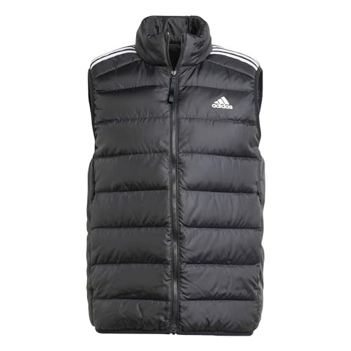 Adidas Male Adult Essentials 3-Stripes Light Down Vest Daunenjacke, Black, L