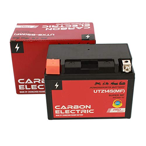 Carbon Electric YTZ14S MF Gel Batterie 12 V 11.2 Ah UTZ14S MF Wartungsfrei Versiegelt Motorrad Roller Motorradbatterie Rollerbatterie