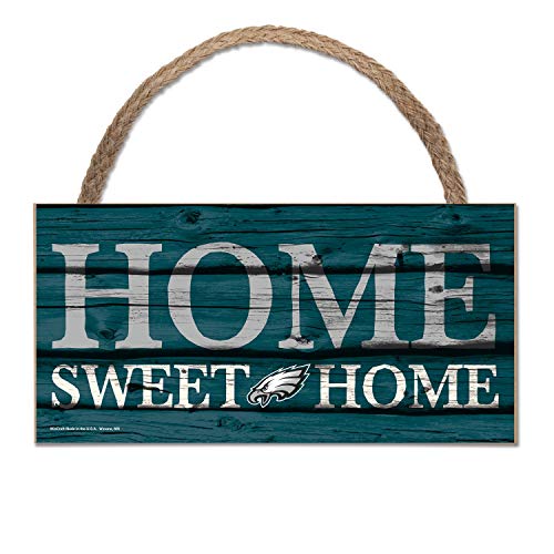 Wincraft NFL Schild aus Holz Philadelphia Eagles Holzschild Wood Home Sweet Home