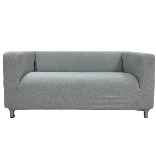 Dorian Home Sofabezug Klippan, elastisch, Bezug für Sofa, praktisch zu montieren, kratzfest, maschinenwaschbar, bügelfrei, bügelfrei (grau)