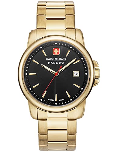 Swiss Military Hanowa Unisex Erwachsene Analog Quarz Uhr mit Edelstahl Armband 06-5330.04.007