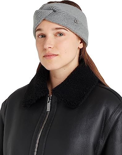 Calvin Klein Damen RE-Lock Twisted Headband Anderer Hut, Mid Grey Heather, OS