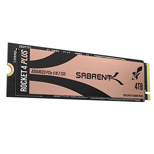 Sabrent Rocket 4 Plus NVMe 4.0 Gen4 PCIe M.2 interne SSD Extreme Performance Solid State Drive R/W 7100/6600 MB/s (SB-RKT4P-4TB)