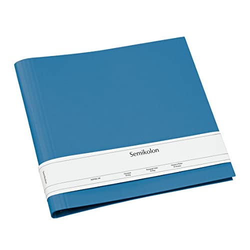 Semikolon 364042 Fotomappe 23 Ring - 35 x 32 cm - Efalinbezug - für Album, Fotobuch mit Ringheftung – azzurro hell-blau