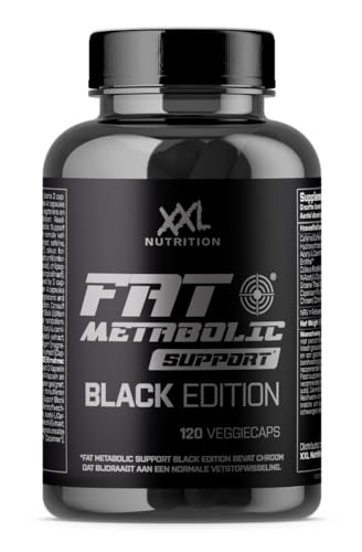 XXL Nutrition - Fat Metabolic Support Black Edition - Fatburner, Abnehmen, Fettverbrenner, Appetitzügler - 120 Kapseln