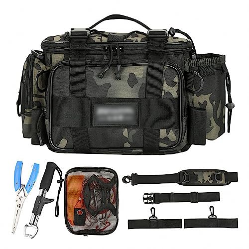 MAOTN Hüfttasche zur Aufbewahrung von Angelausrüstung, verschleißfeste Tackle-Schultertasche aus Oxford-Stoff, tragbare Outdoor-Handtasche für den Fahrradsport,Style3,Size