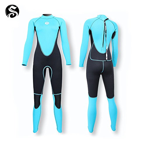 PAWHITS 3mm Neoprenanzug Damen Full Wetsuit für Tauchen Schnorcheln Surfen und alle Wassersportarten - M