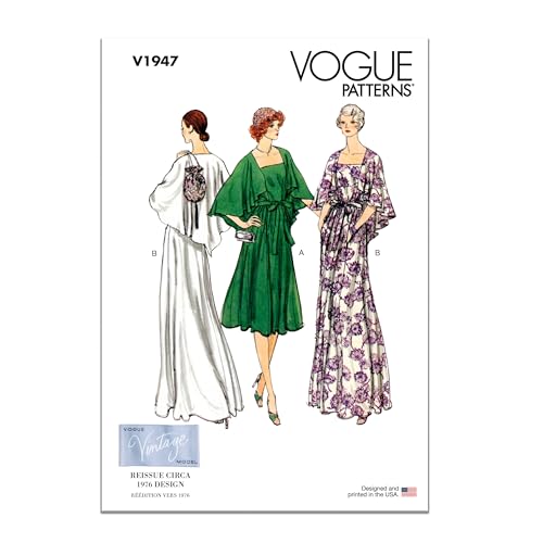 Vogue Patterns V1947Y5 Damen Abendkleid Vintage 1970er Jahre Y5 (18-20-22-24-26)