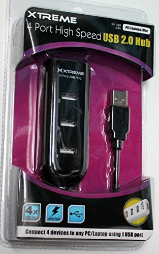 Xtreme Kabel 95004 4 Port USB Hub – Schwarz