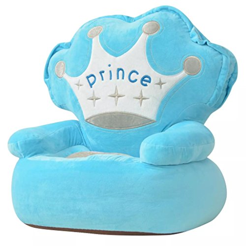 lingjiushopping Stuhl für Kinder Plüsch Prince blau und 100% Polyester + Füllung PP Farbe: Blau matt ¨ ¦ Riau: Plüsch 100% Polyester + Füllung PP
