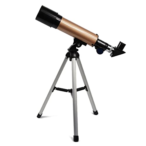 LITAWAY HD Monokular Teleskop Fernglas F36050M Astronomisches Teleskop mit tragbarem Stativ Monokular Zoom Teleskop Spektiv zum Beobachten von Mond Sternen Vogel (Farbe: Gold)