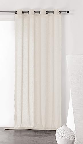 LINDER 0169/10/375FR Uni Natur Ösenschal mit Polyester 150 x 240 cm, Elfenbein, 150 x 240 cm