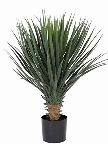 artplants.de Kunstpalme Yucca Rostrata Drake, 80cm, Ø 60cm - Deko Palme