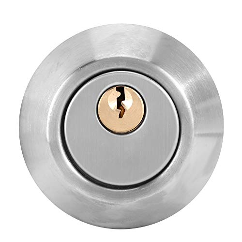 Sicherheitstürschloss, Einzylinder Edelstahl Diebstahlsicherungs Türschlösser für Türen, Heim und Bürogebrauch(Silber)