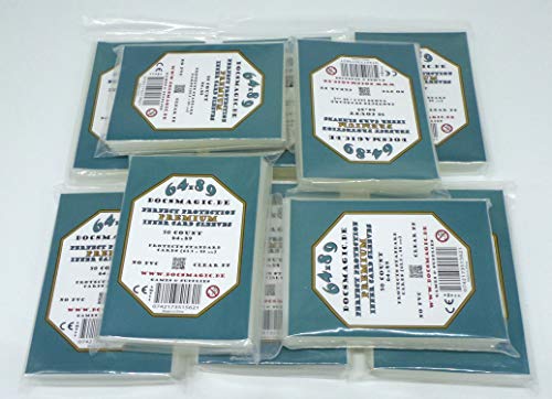 docsmagic.de 10 x 50 Premium Perfect Protection Inner Card Sleeves Clear - 63,5 x 88 Standard Size 64 x 89 - Kartenhüllen