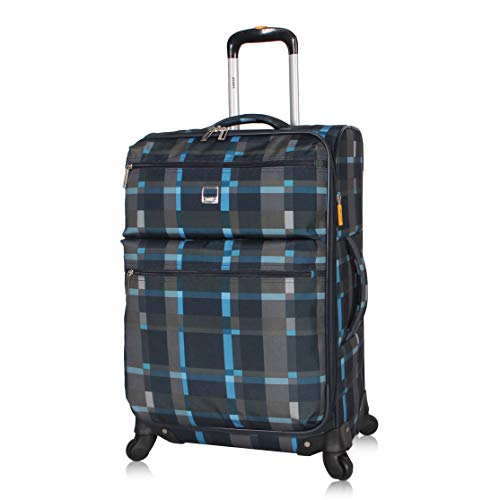 Lucas Ultraleichtes Handgepäck – Softside 50,8 cm erweiterbares Gepäck – kleine Rolltasche passt in die meisten Fluggesellschaften – robuster Koffer mit 8 Rollen, Old School Navy (Blau) - 43237-2