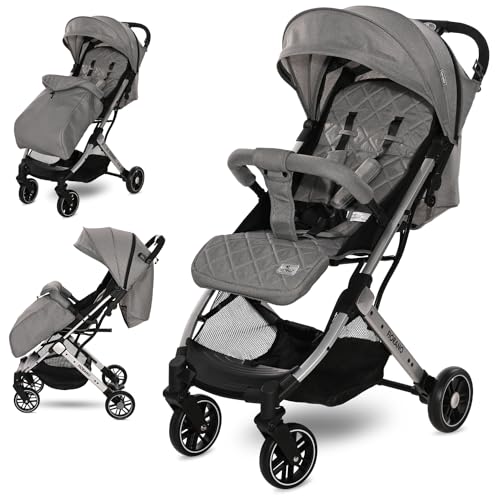 Lorelli Kinderwagen Fiorano faltbar, Ablagekorb, Frontbügel abnehmbar, Bremse, Farbe:grau