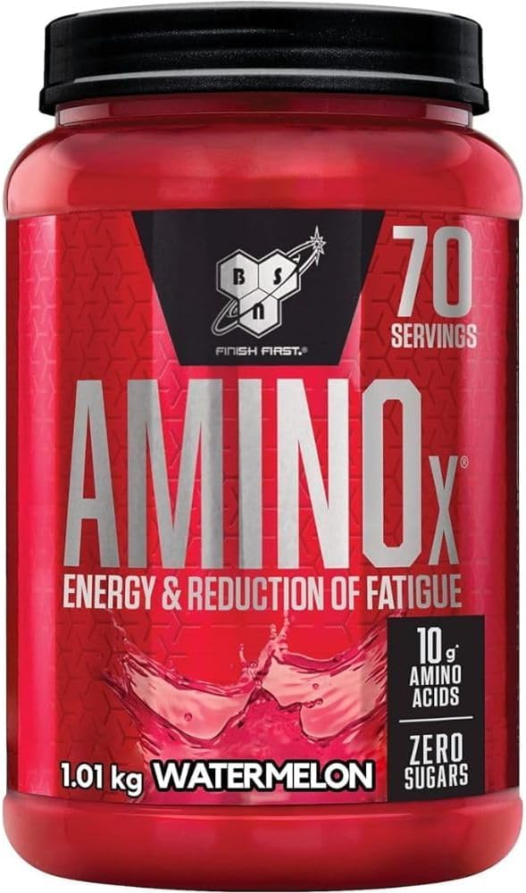 BSN Nutrition Amino X Supplement mit Vitamin D, Vitamin B6 und Aminosäuren, Wassermelone-Geschmack, 70 Portionen, 1kg