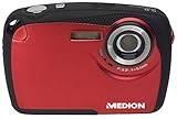 MEDION LIFE S41008 (MD 86216) 6,4 cm (2,5 Zoll) LC-Display Kinder- und Sportkamera (5MP, Wasserdicht, USB, 8-fach Digitalzoom) rot