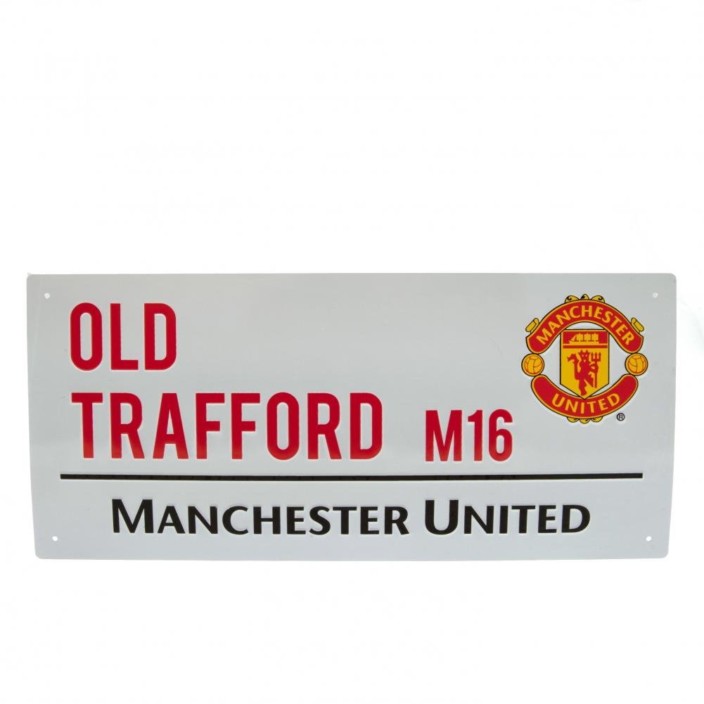 Manchester United FC offizielles Straßenschild (Einheitsgröße) (Weiß)