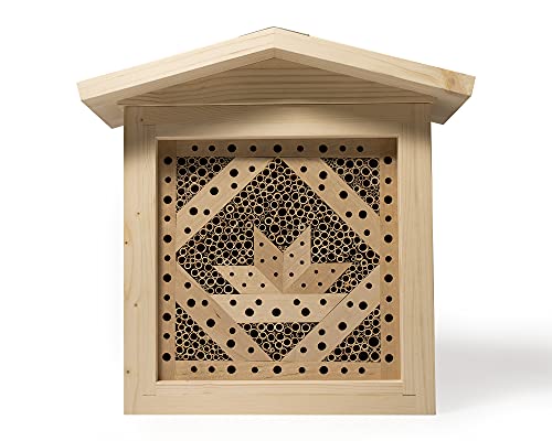 YAKEBA | Insektenhotel XXL | Bienenhotel Wildrose | Ideal für Wildbienen und Schlupfwespen | Insektenhotel groß - Made in Germany