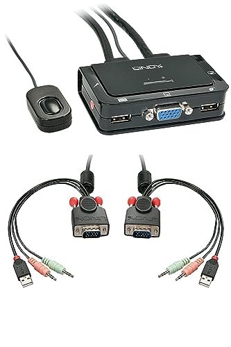 LINDY 2 Port VGA, USB 2.0 & Audio KVM Switch Compact