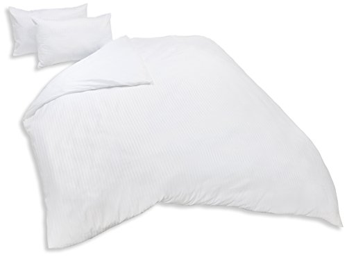 Comptoir du Linge Bettbezug Satin mit Kissenhüllen Bettwäsche Satin Polyester Baumwolle weiß 260 x 240 cm