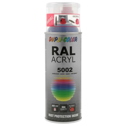 Dupli-Color 880360 Acryl-Spray, 400 ml, RAL2 Ultramarinblau Seidenmatt