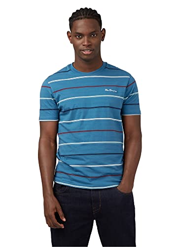 Ben Sherman Kurzarm-T-Shirt, Wedgewood-blau, M