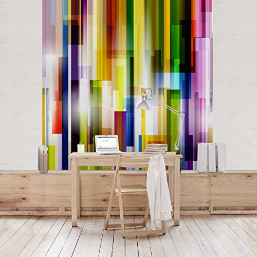 Apalis Vliestapete Rainbow Cubes Fototapete Quadrat | Vlies Tapete Wandtapete Wandbild Foto 3D Fototapete für Schlafzimmer Wohnzimmer Küche | Größe: 336x336 cm, gelb, 95439