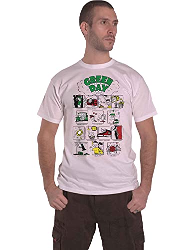 Green Day T Shirt Dookie Hall of Fame Band Logo Nue offiziell Herren Weiß XL