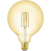 EGLO connect.z Smart-Home LED Leuchtmittel E27, G125, ZigBee, App und Sprachsteuerung Alexa, dimmbar, warmweiß, 650 Lumen, 6 Watt, Vintage-Glühbirne amber