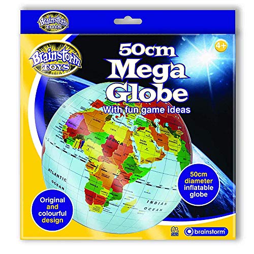 Brainstorm TOYS 50cm Mega Inflatable Globe,Multicolor,50cm Diameter