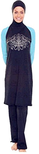 TianMai Muslimische Bademode Bescheidene Badebekleidung Modest Swimwear Burkini (3-6, Int'l M)