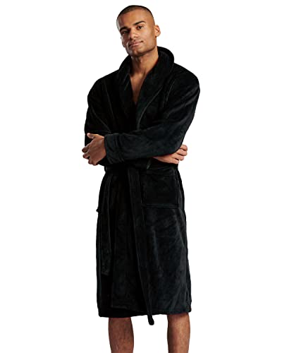 Undercover Mens Solid Collar Robe 981046 Black Medium
