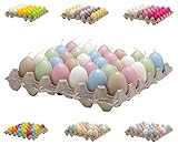 Hochwertige Eikerzen / Ostereier Kerzen - Bunter Mix - Eierkerzen Ostern - Dekoration (Farbmix (3), Höhe: 6 cm (30 Stück))