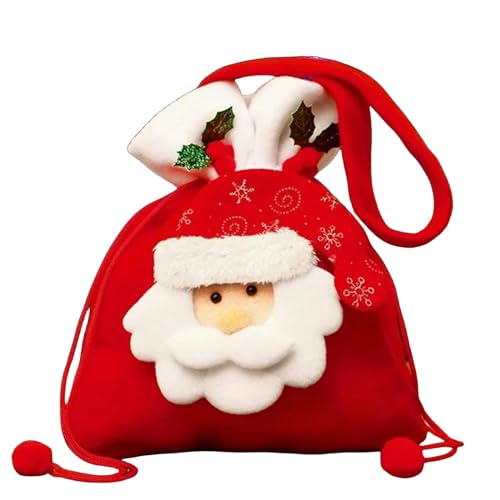MdybF Weihnachtstüten Frohe Weihnachten Tasche Santaclaus Weihnachtsgeschenk Süßigkeiten Tasche Handtasche Geschenk Tasche Party Gefälligkeiten-s1-3pc