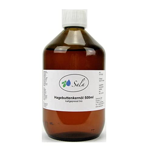 Sala Hagebuttenkernöl Wildrosenöl kaltgepresst BIO (500 ml Glasflasche)