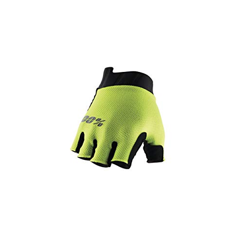 100% Unisex's Exceeda Gel-Handschuhe, kurz S Neongelb