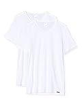 Skiny Herren Collection V-Shirt Kurzarm 2er Pack Unterhemd, Weiß (White 0500), Large (Herstellergröße: L)