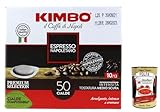 100x Kimbo espresso napoletano, Formula Bar, Pads ESE44, Kaffeepads für Espressomaschinen, Intensität 10/13, Mittel – Dunkle Röstung + Italian Gourmet polpa 400g