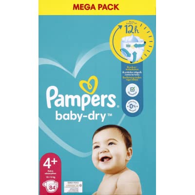 PAMPERS Baby-Dry Taille 4+ - 84 Couches