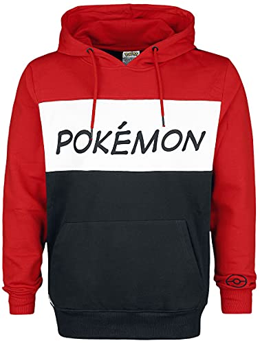 Pokémon Logo Männer Kapuzenpullover rot/schwarz/weiß M