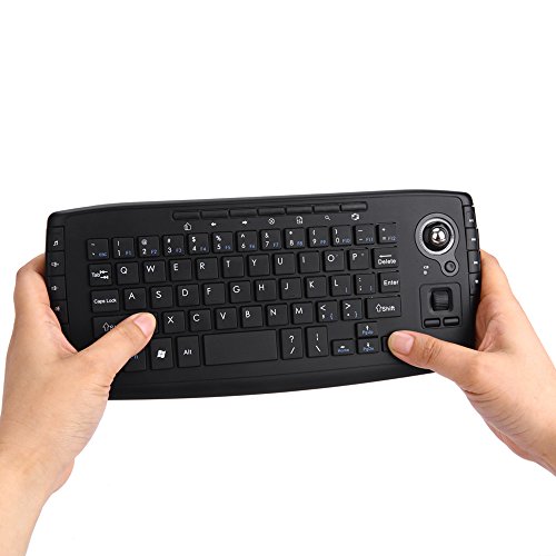 Docooler E30 2,4 GHz Wireless Keyboard mit Trackball Maus Scrollrad Fernbedienung für Android TV Box Smart TV PC Notebook