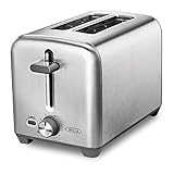 BELLA 2 Slice Toaster, Quick & Even Results Every Time, Wide Slots Fit Any Size Bread Like Bagels or Texas Toast, Drop-Down Crumb Tray for Easy Clean Up, Stainless Steel