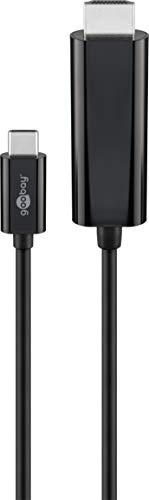 Goobay 51768 USB-C auf HDMI Adapterkabel, 1,80m, schwarz